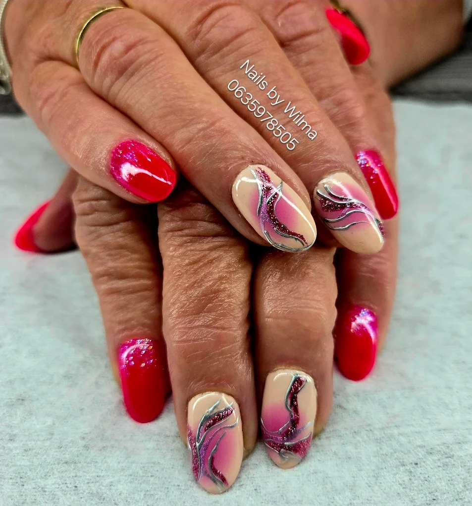 Classy French manicure on square-tipped nails